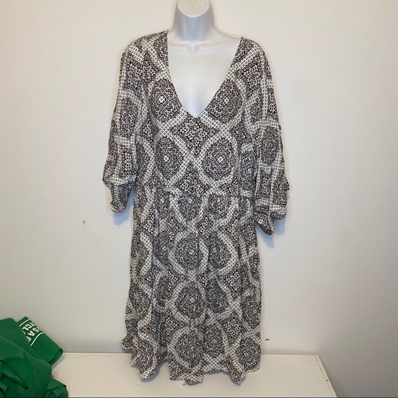 🌟SOLD🌟Torrid title challis lattice back dress - Picture 3 of 11